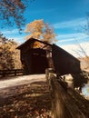 Autumnal View of the Benetka Covered Bridge - Ashtabula - OHIO